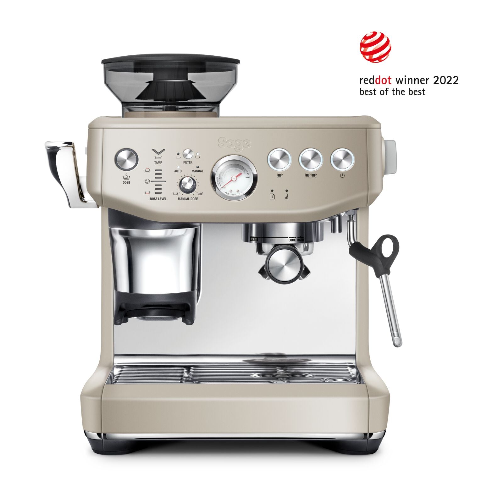 Sage SES876ALM Barista Express Impress Espresso machine Almond