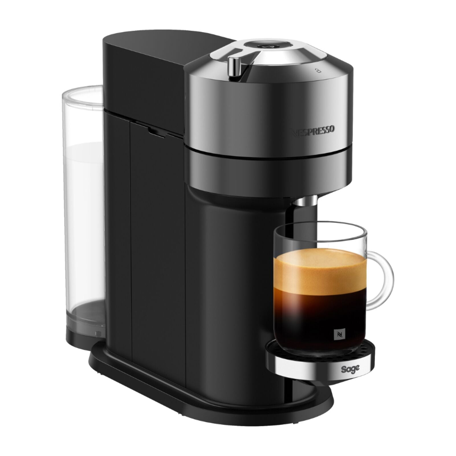 Sage SNV540DCR Nespresso Vertuo Next Deluxe kapselmaskin Mörk Krom