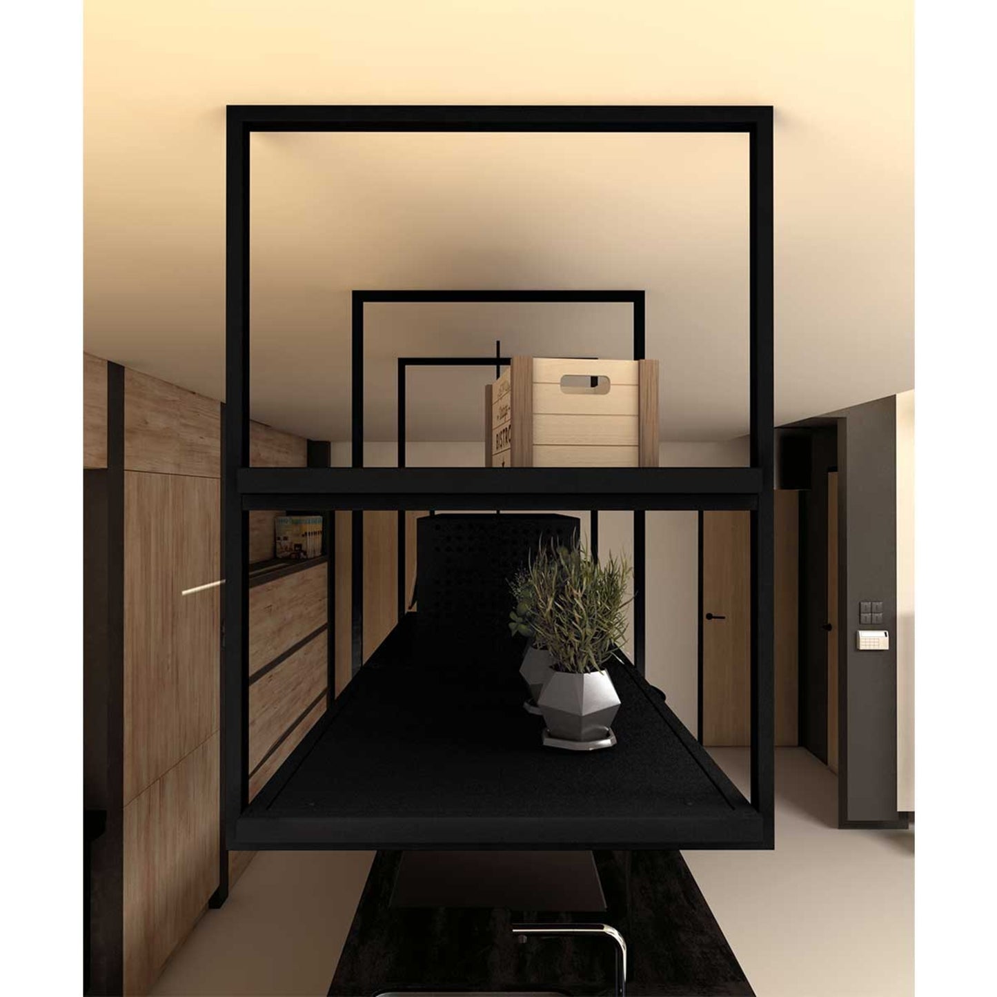 Witt Grid 180 BP Free hanging hood Black