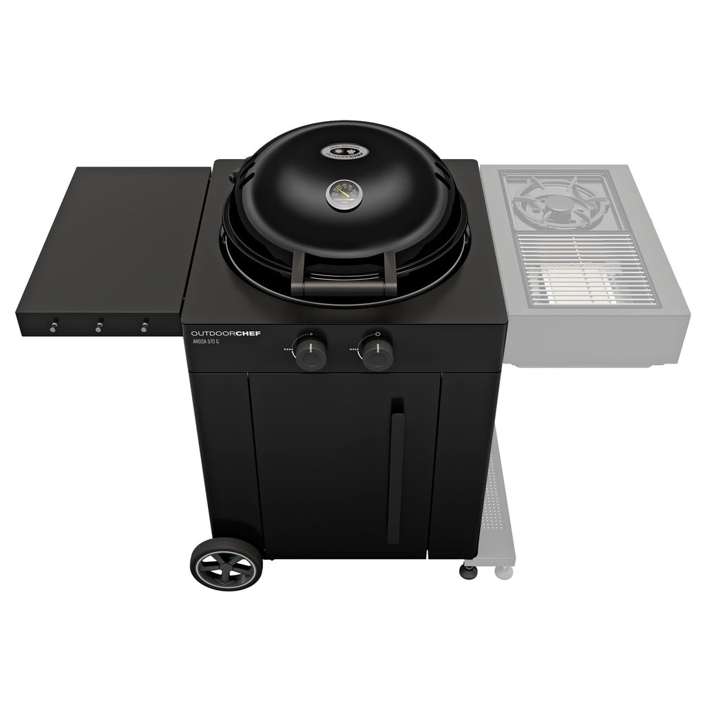 Outdoorchef Arosa 570 G Evo plus black 30MBAR UK Gas BBQ Black