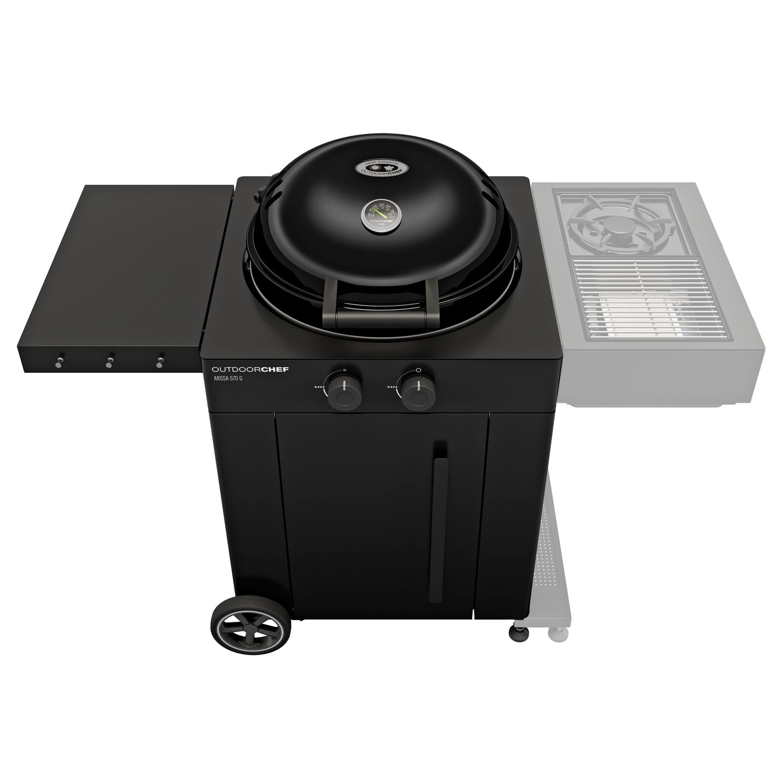 Outdoorchef Arosa 570 G Evo plus black 30MBAR UK Gas BBQ Black