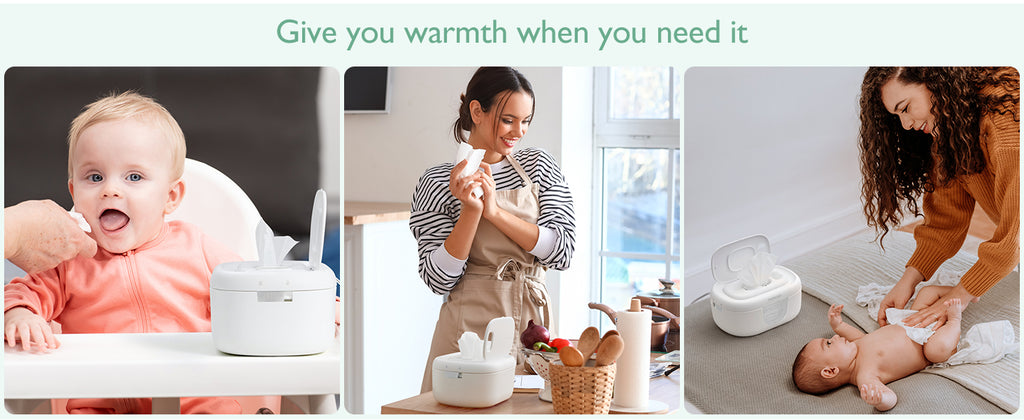 Momcozy Suurikapasiteettinen Vauvan Kosteuspyyhelämmitin – EU-versio