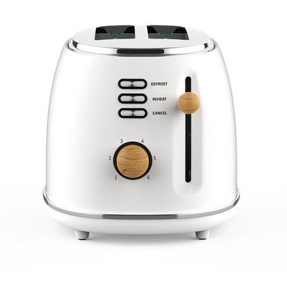 Witt Premium 2-slice Wood Toaster White