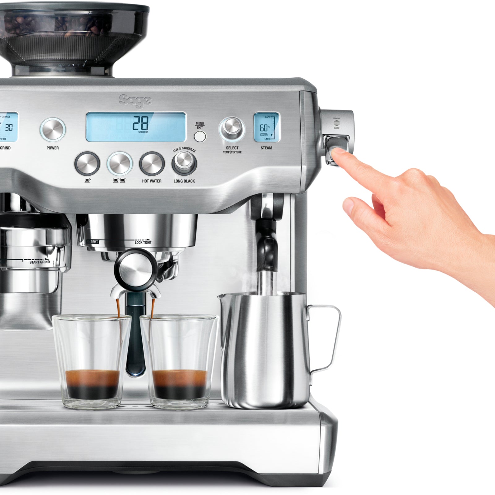 Sage SES 980 BSS Espressomaskine Børstet stål