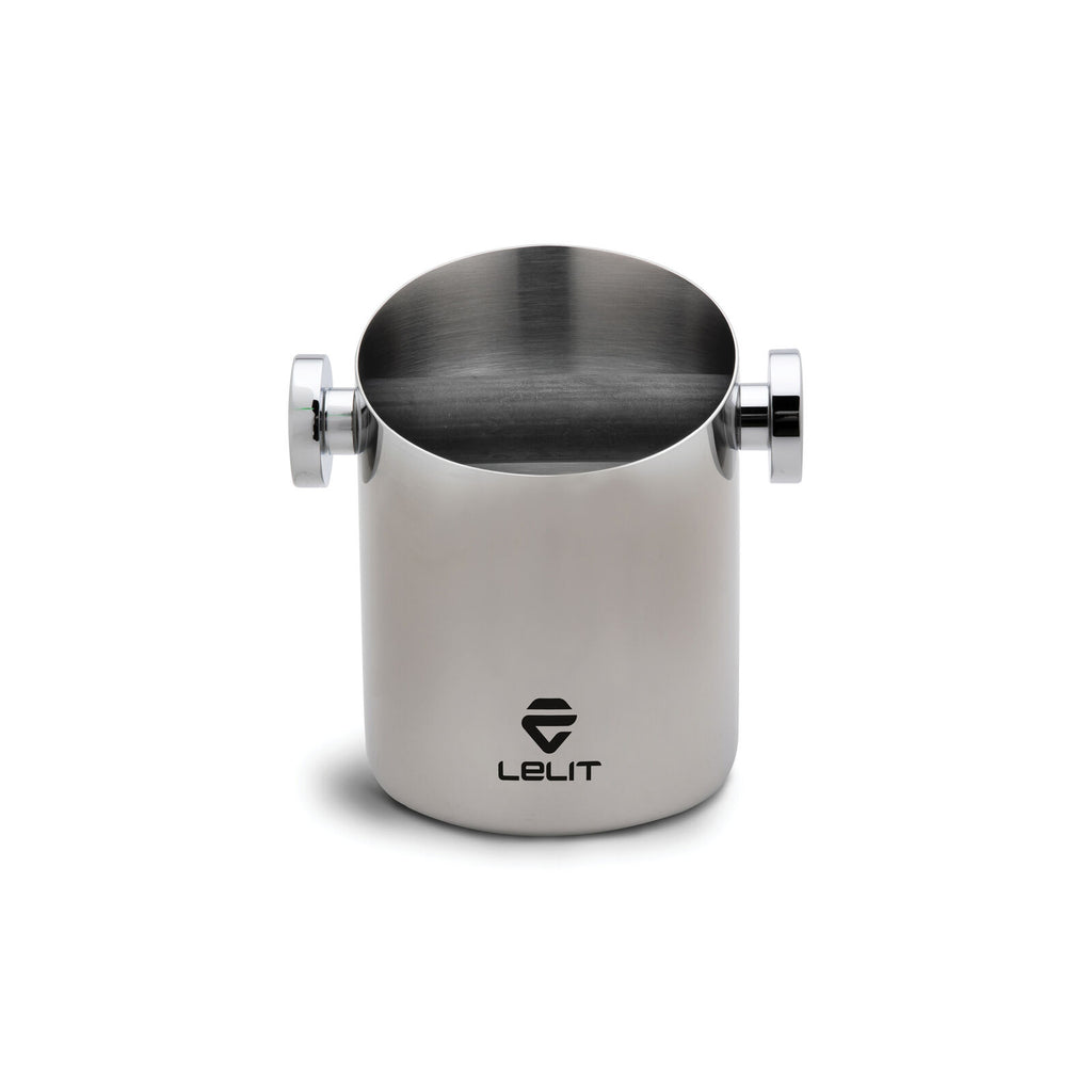 Lelit Knock Box for 10 Grounds - PLA360S Brushed Stainless Steel