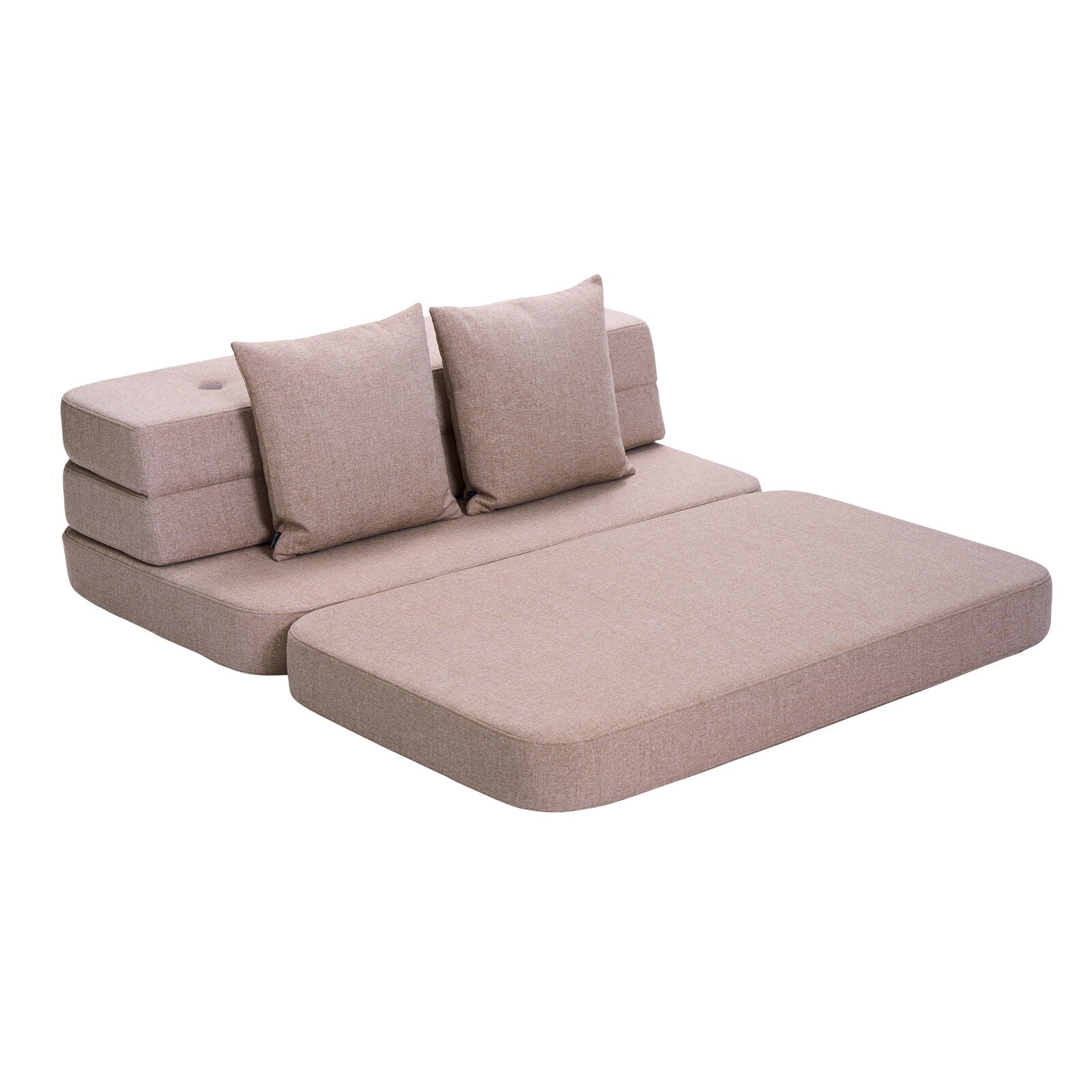 By KlipKlap KK 3 Fold Sofa 120 cm Soft Rose w. Rose