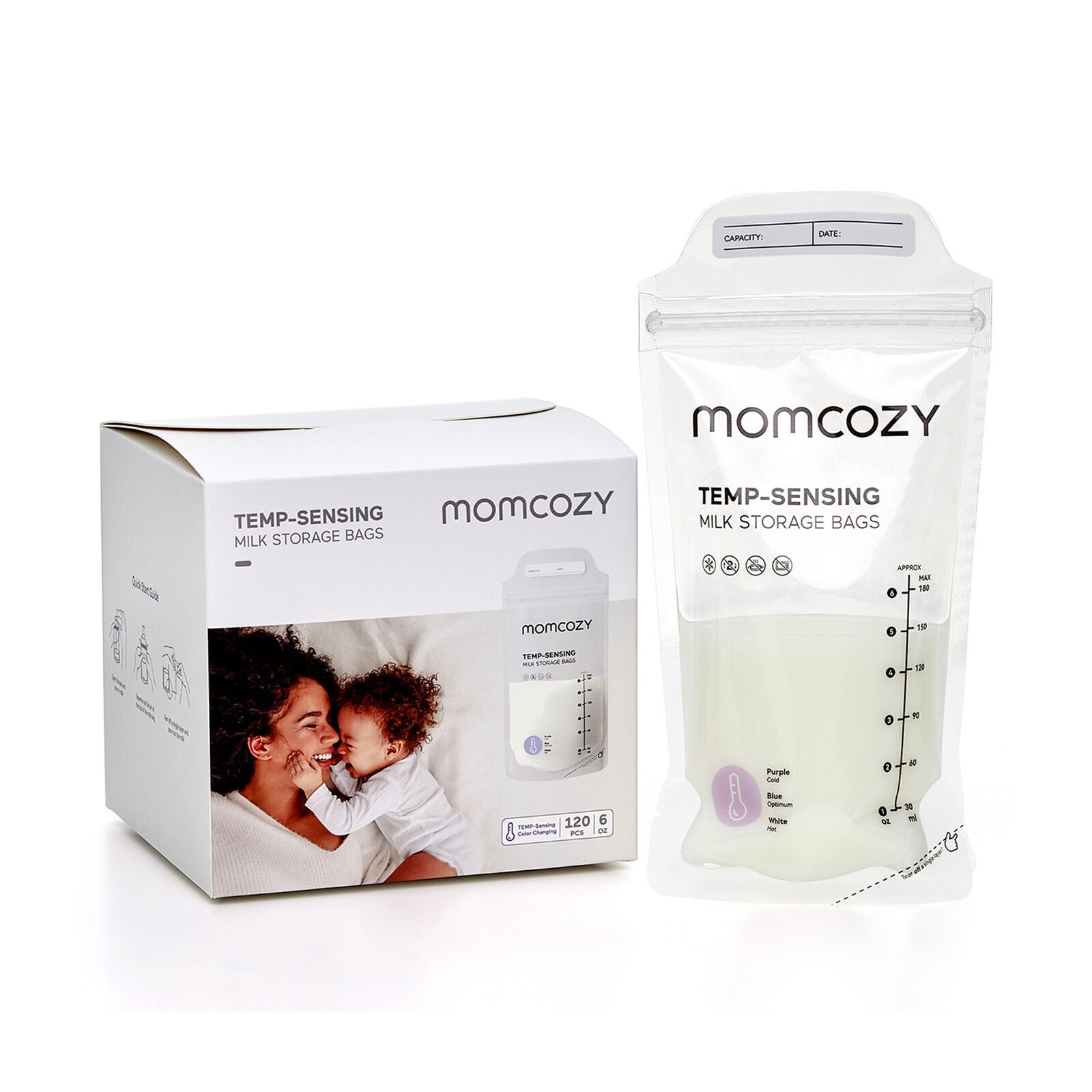 Momcozy Spout 120 stk. engangs-brystmælkposer