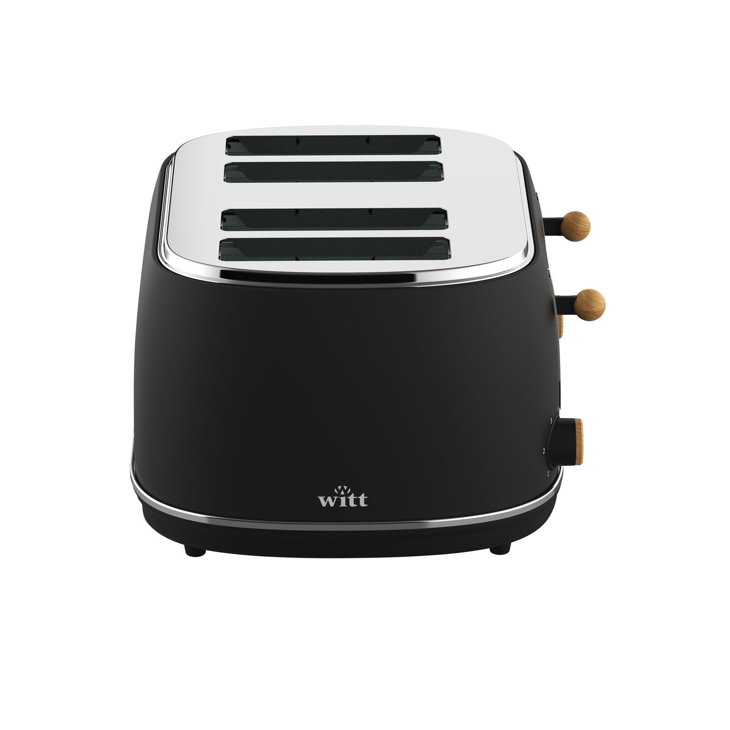 Witt Premium 4-slice Wood Toaster Black