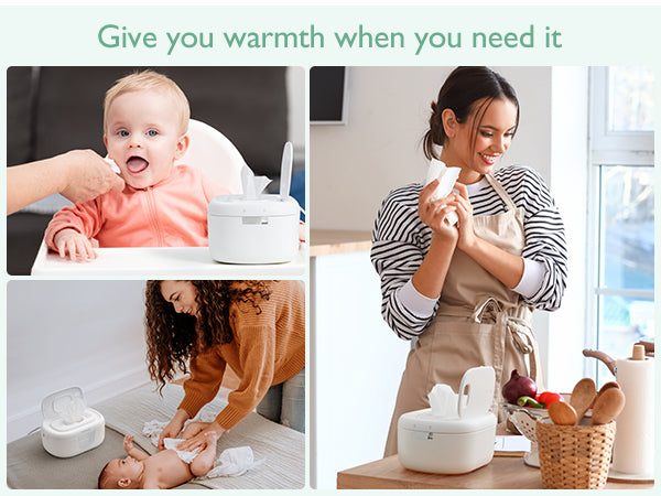 Momcozy Suurikapasiteettinen Vauvan Kosteuspyyhelämmitin – EU-versio