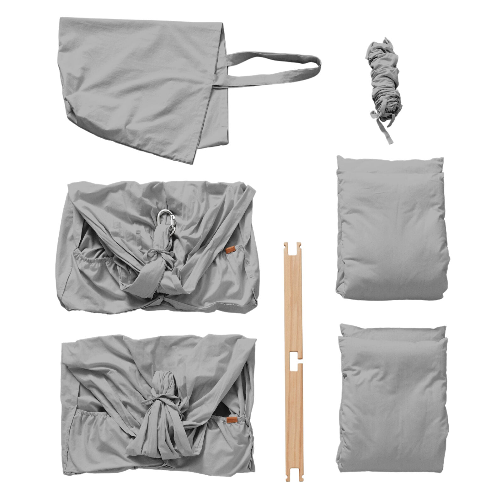 Membantu Basic Organic Twin Hammock Grey