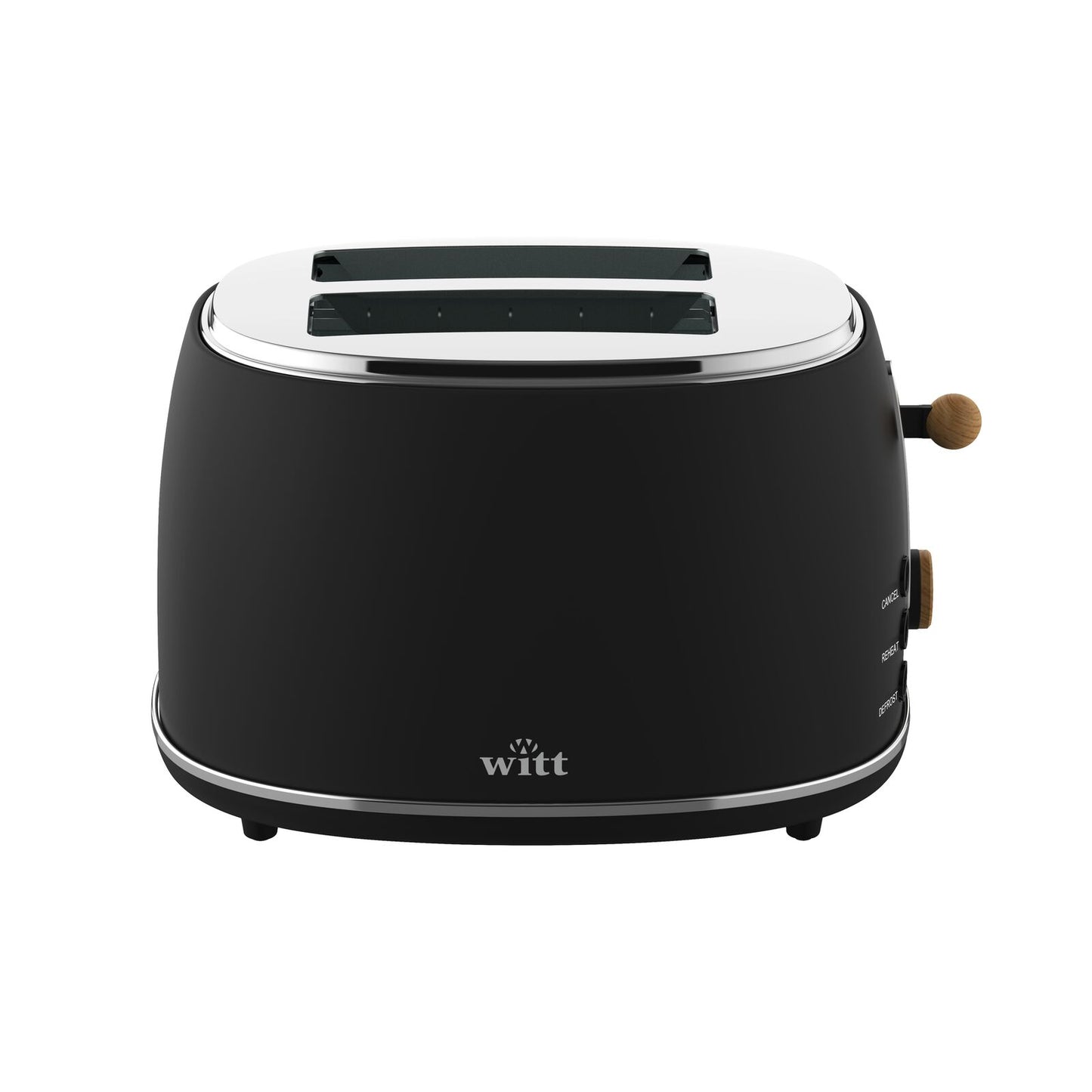 Witt Premium 2-slice Wood Toaster Black
