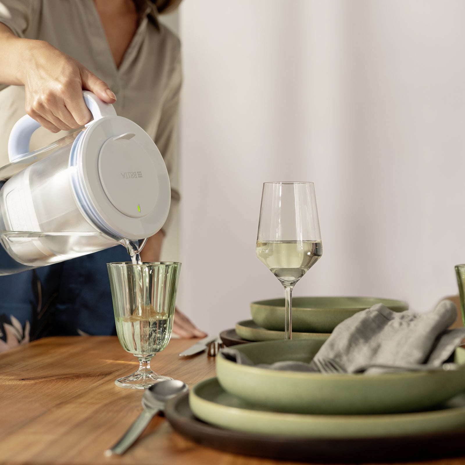 Brita Glass Jug Light blue