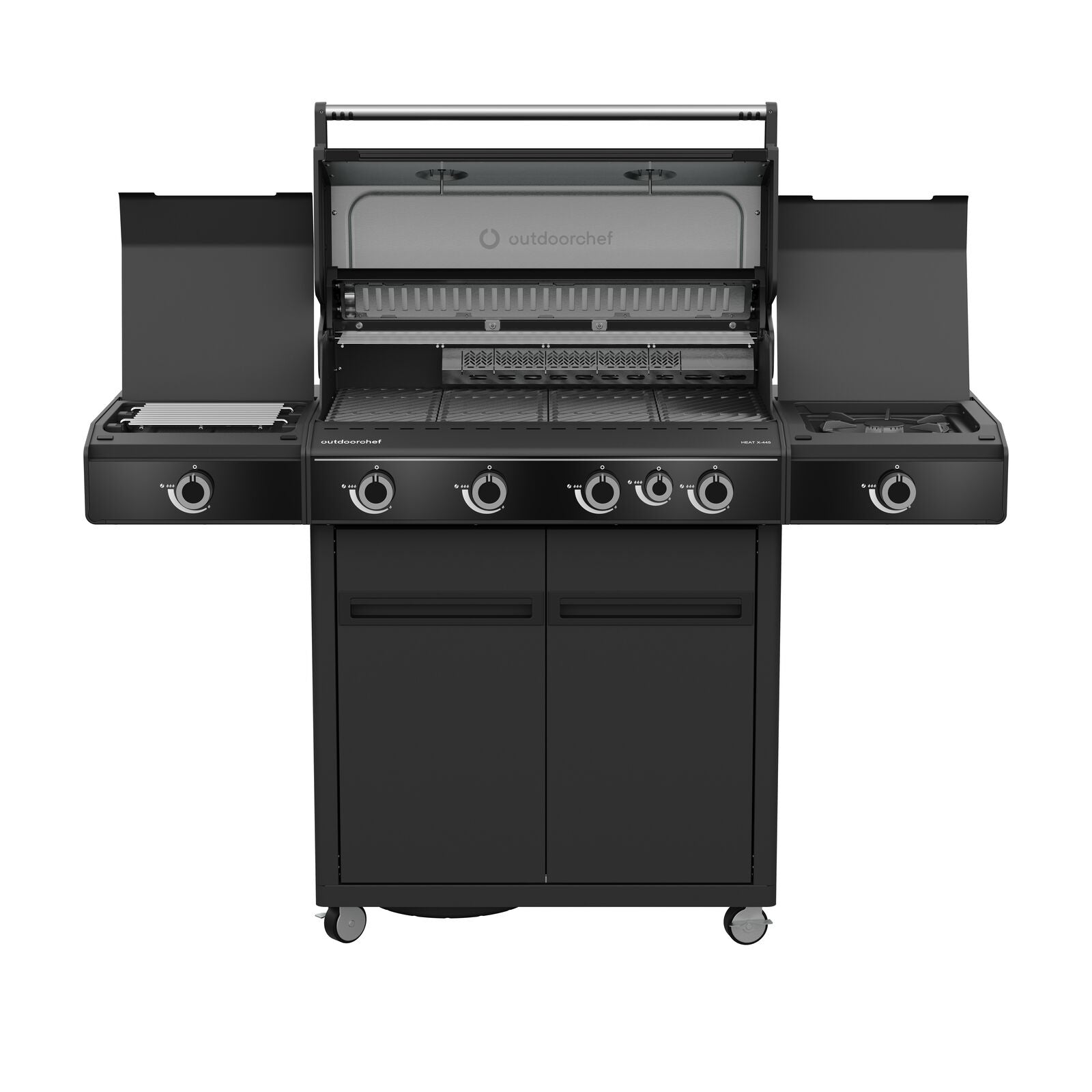 Outdoorchef BBQ station heat X-445 30MBAR UK Gas BBQ Black