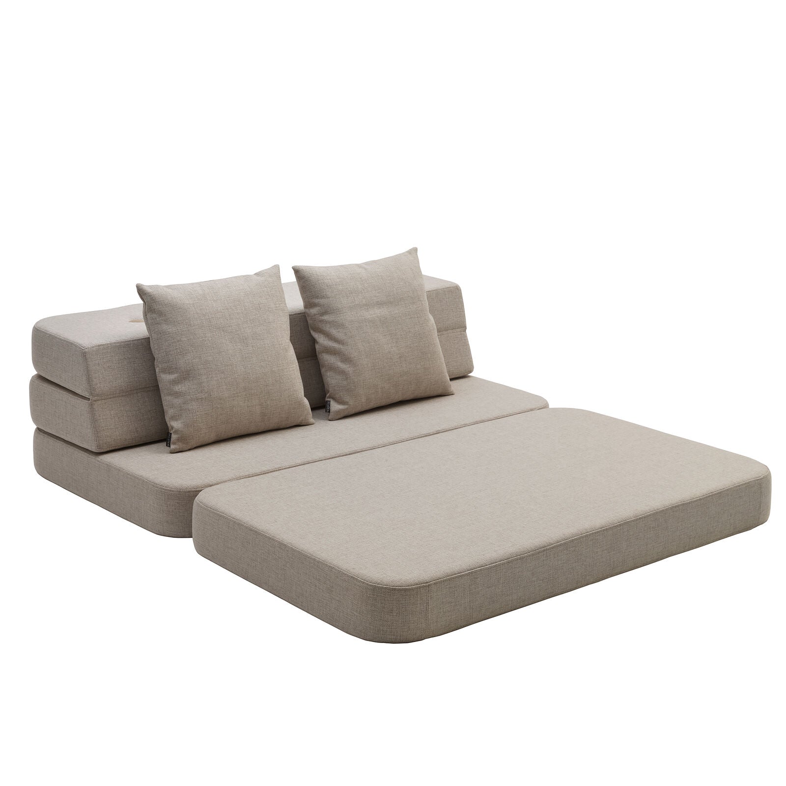 By KlipKlap KK 3 Fold Sofa 120 cm Beige w. Sand
