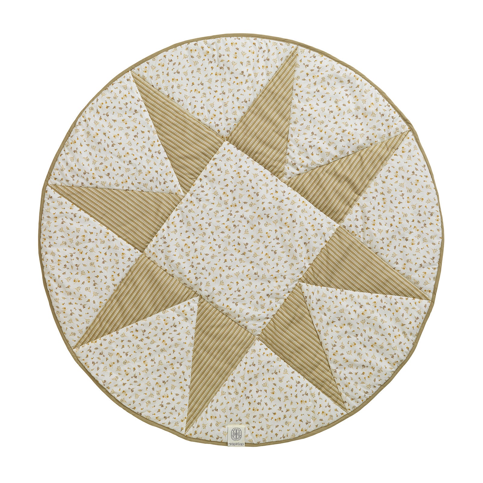 By KlipKlap Play Blanket Round Quilt Star Nougat
