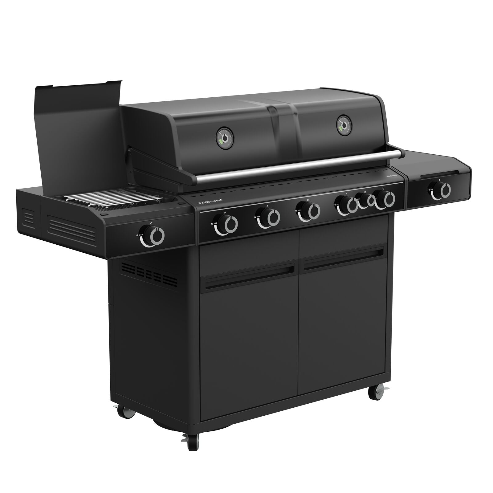 Outdoorchef BBQ station heat X-545 30MBAR UK Gas BBQ Black