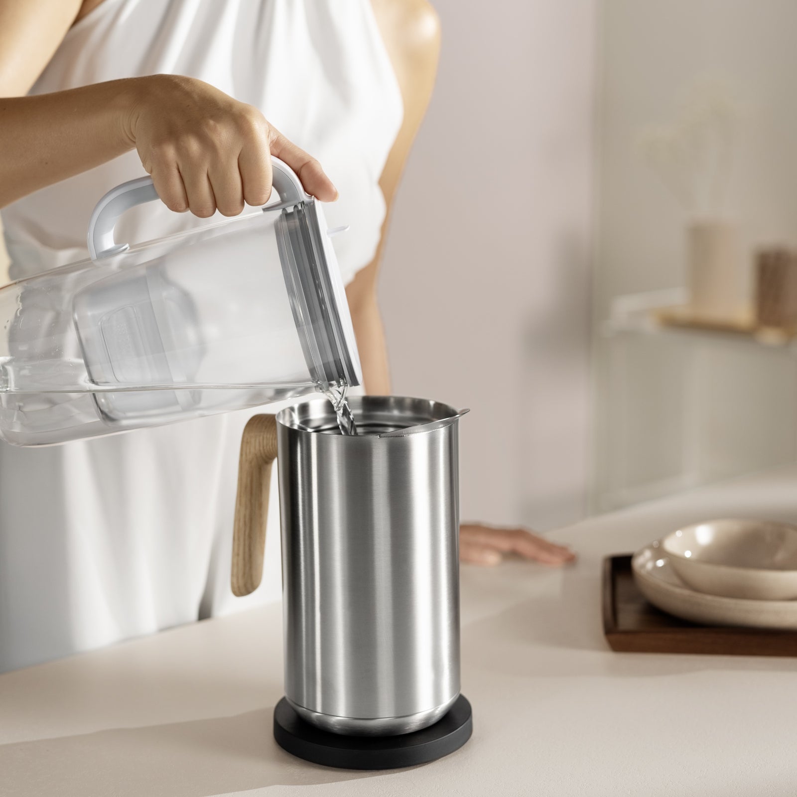 Brita Glass Jug Light blue