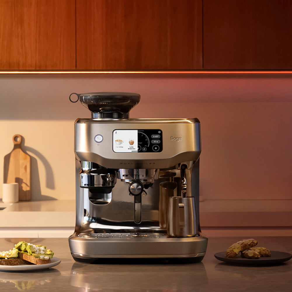 Sage SES995BSS Oracle Dubbelpanna Espressomaskin Borstat Rostfritt Stål