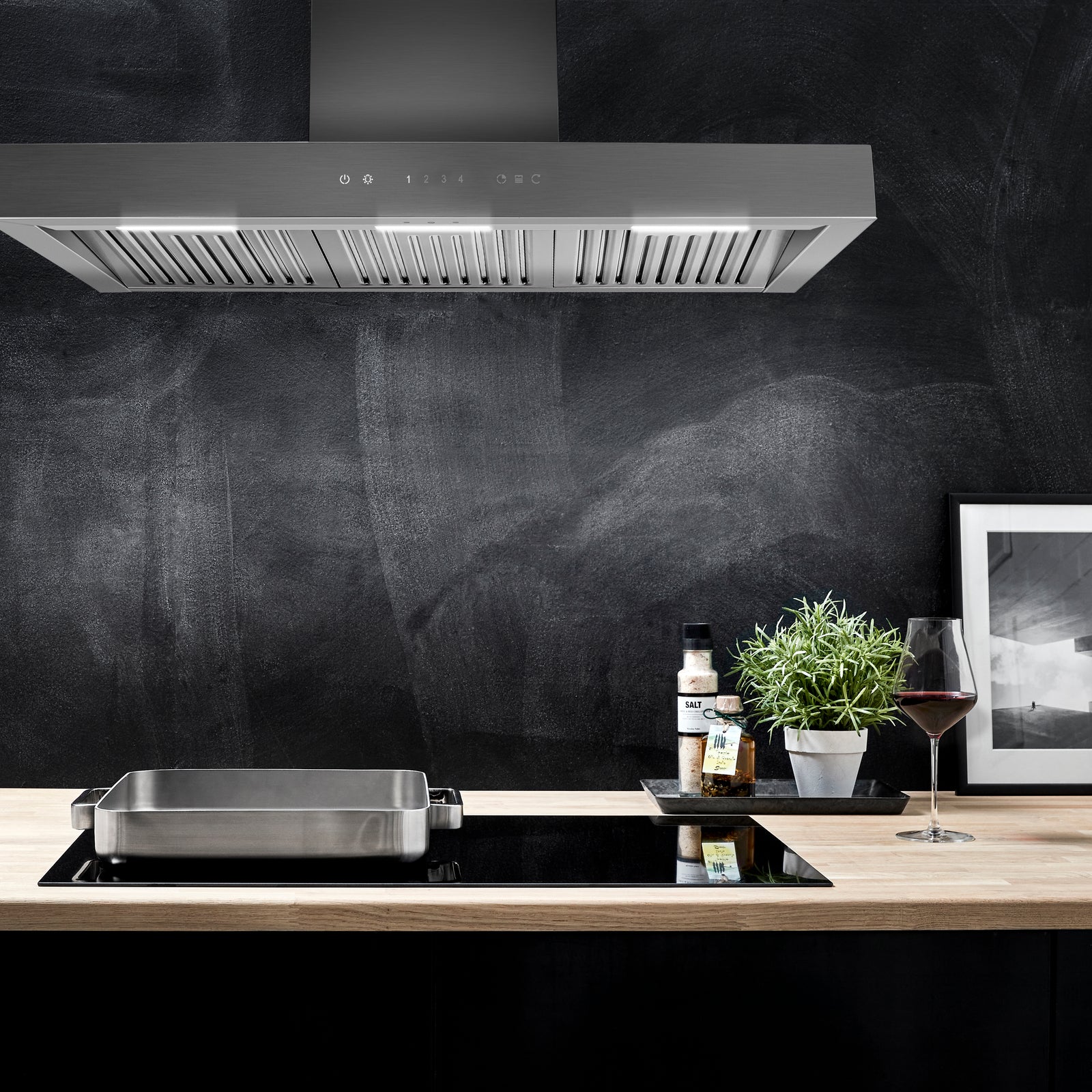 Witt Cross 90 SN Wall hanging hood Stainless Steel