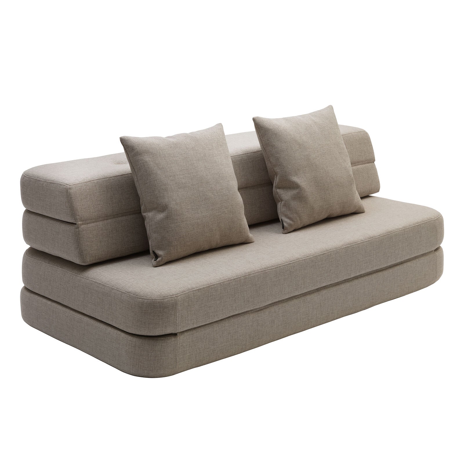 By KlipKlap KK 3 Fold Sofa XL Soft 140 cm Beige w. Sand