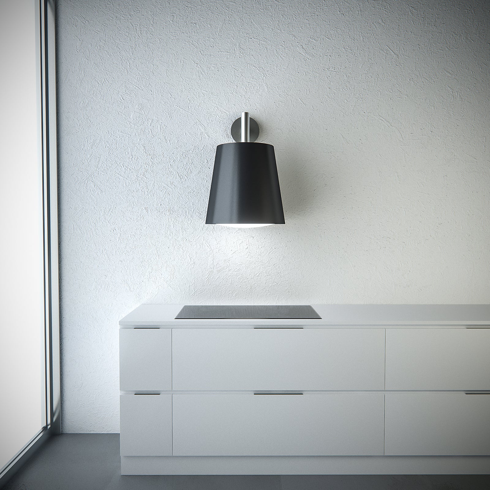 Witt Architect Mat Sort-3 Væghængt emhætte Mat Sort