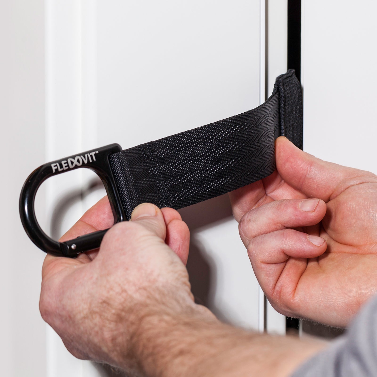 FLEXVIT Door-Anchor Handle and anchoring for training band Black