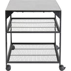 Witt Pizza Table on Wheels Black