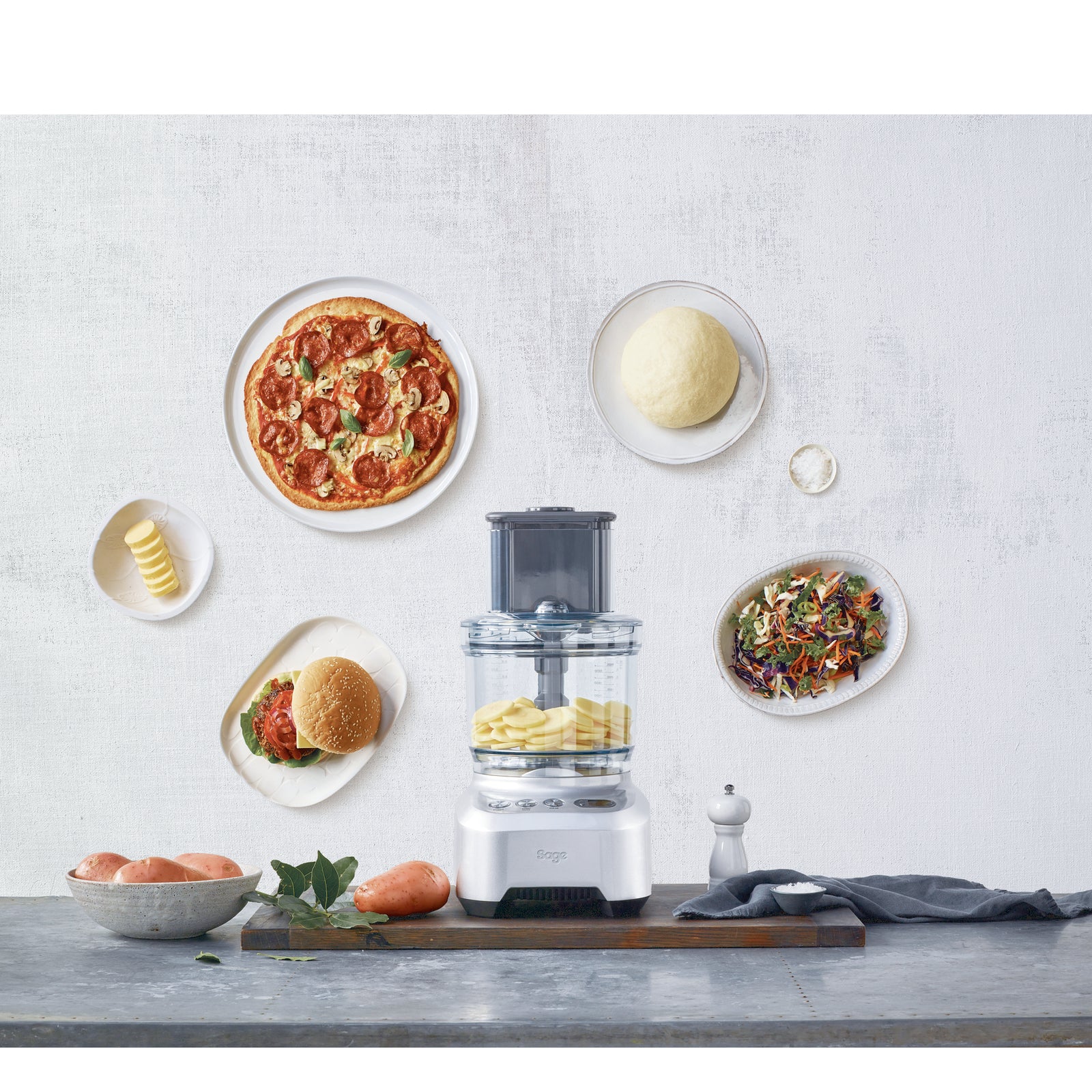 Sage SFP 800 BAL Food processor Brushed steel