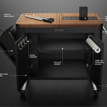 Everdure Prep Kitchen Charcoal BBQ Graphite