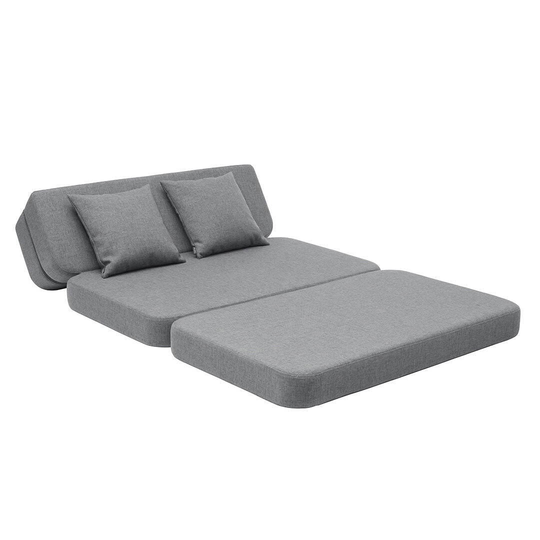 By KlipKlap KK 3 Fold Sofa 120 cm Blue Grey w. Grey