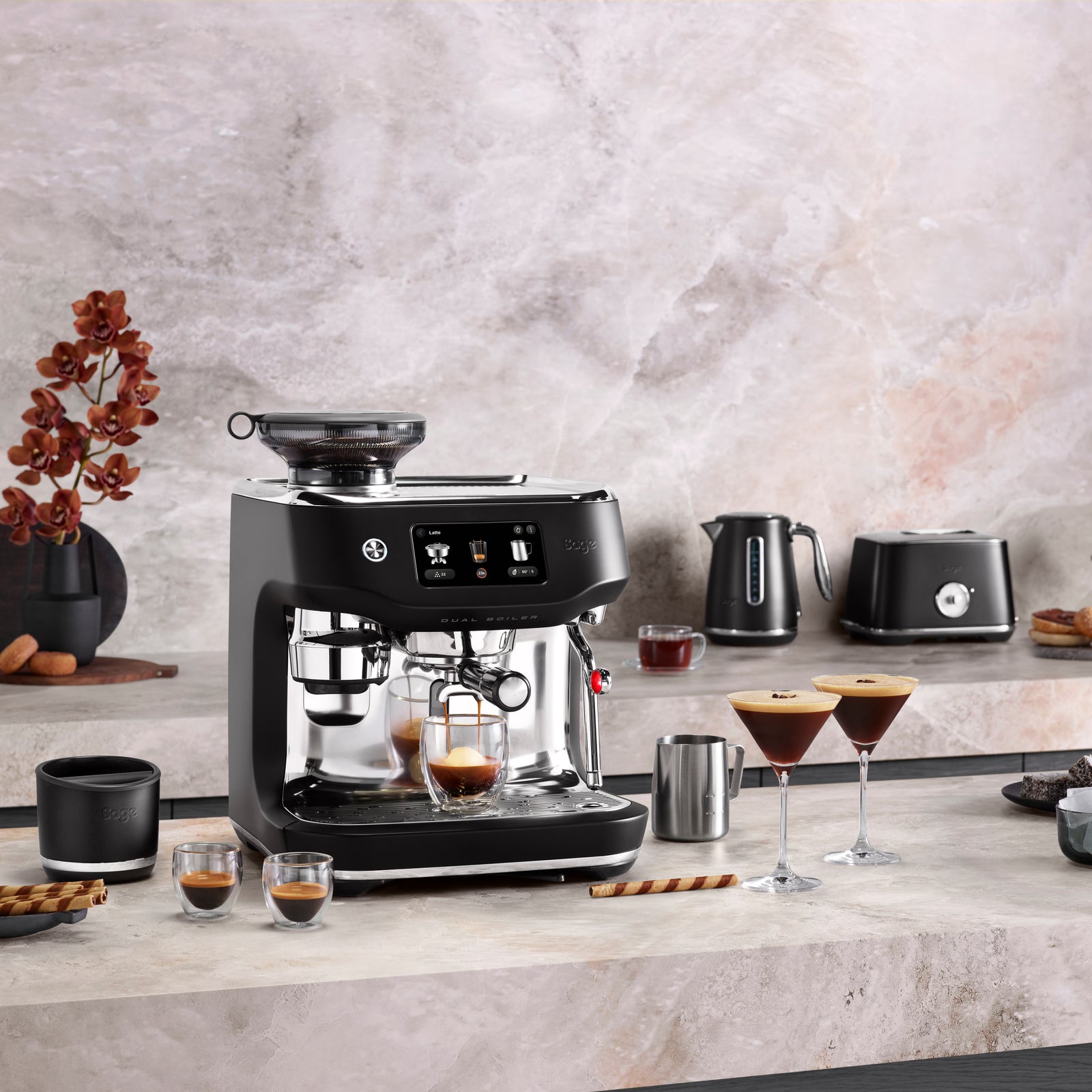 Sage SES 995 BTR Oracle Dual Boiler Espresso machine Black Truffle