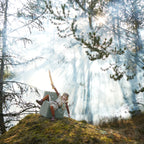 By KlipKlap KK Kids Chair Dusty green bouclé w. light green