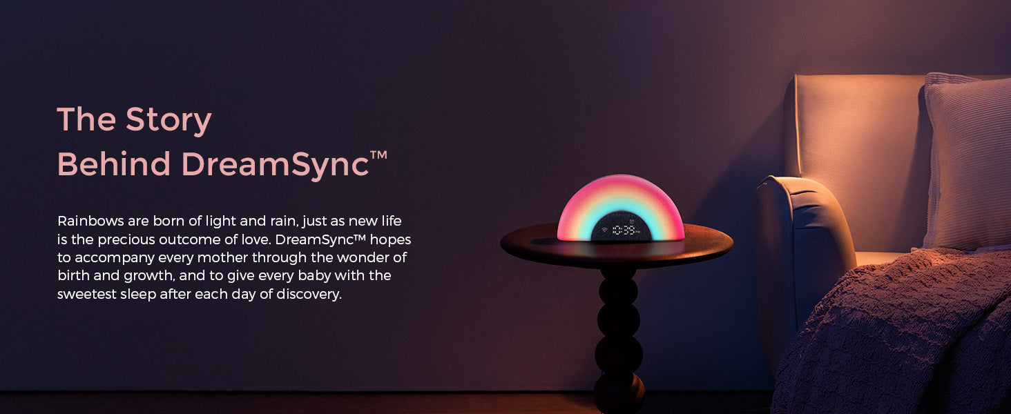 Momcozy Rainbow White Noise -vauvan äänilaite, harmaa