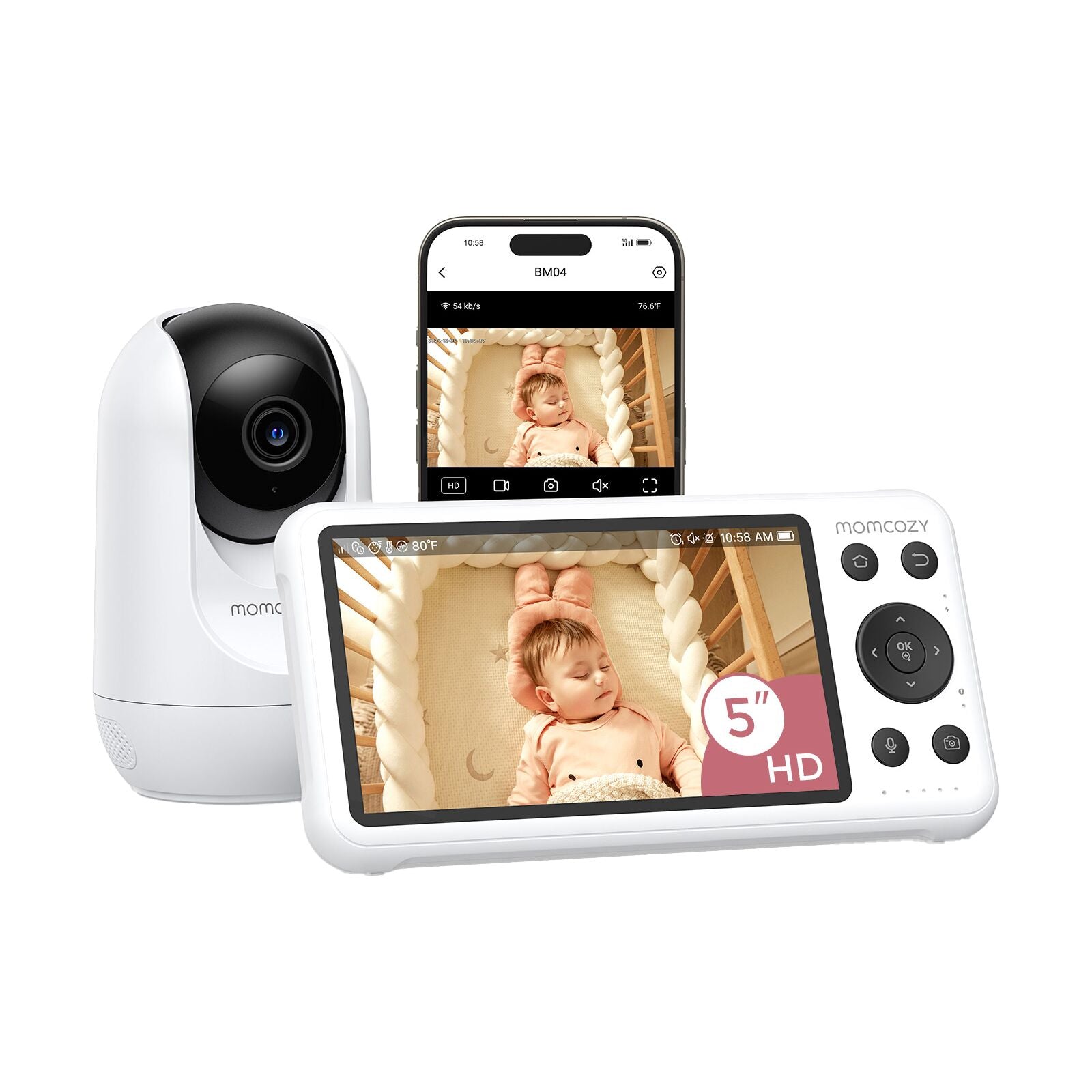 Momcozy BM04 Älykäs WiFi-videovauvamonitori