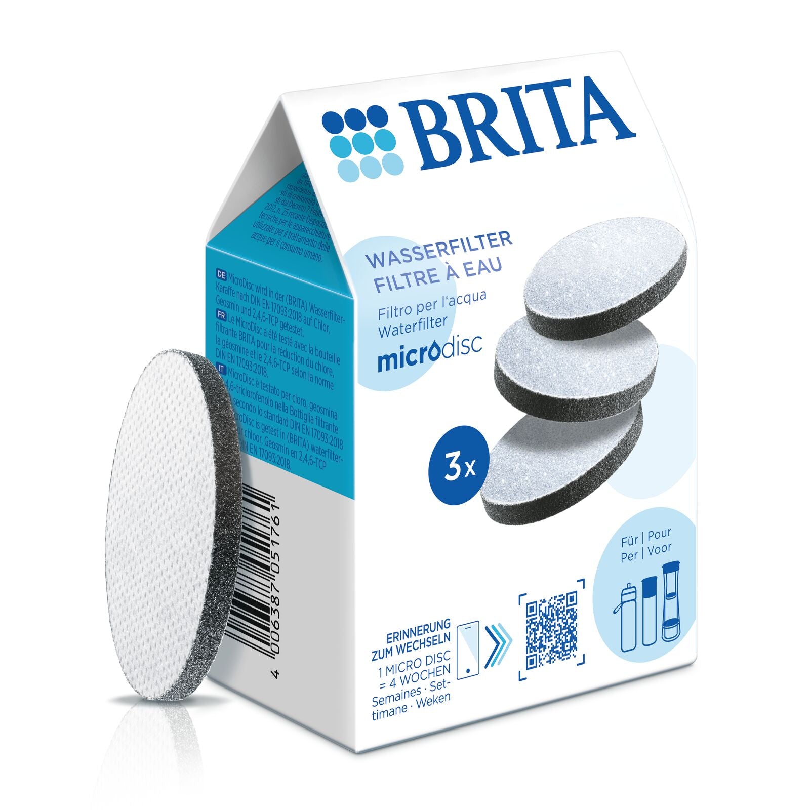 Brita Micro Disc 3-Pack Waterfilter White