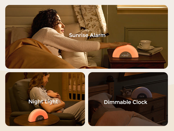 Momcozy Regnbue Hvitstøy Baby Lydmaskin Grå