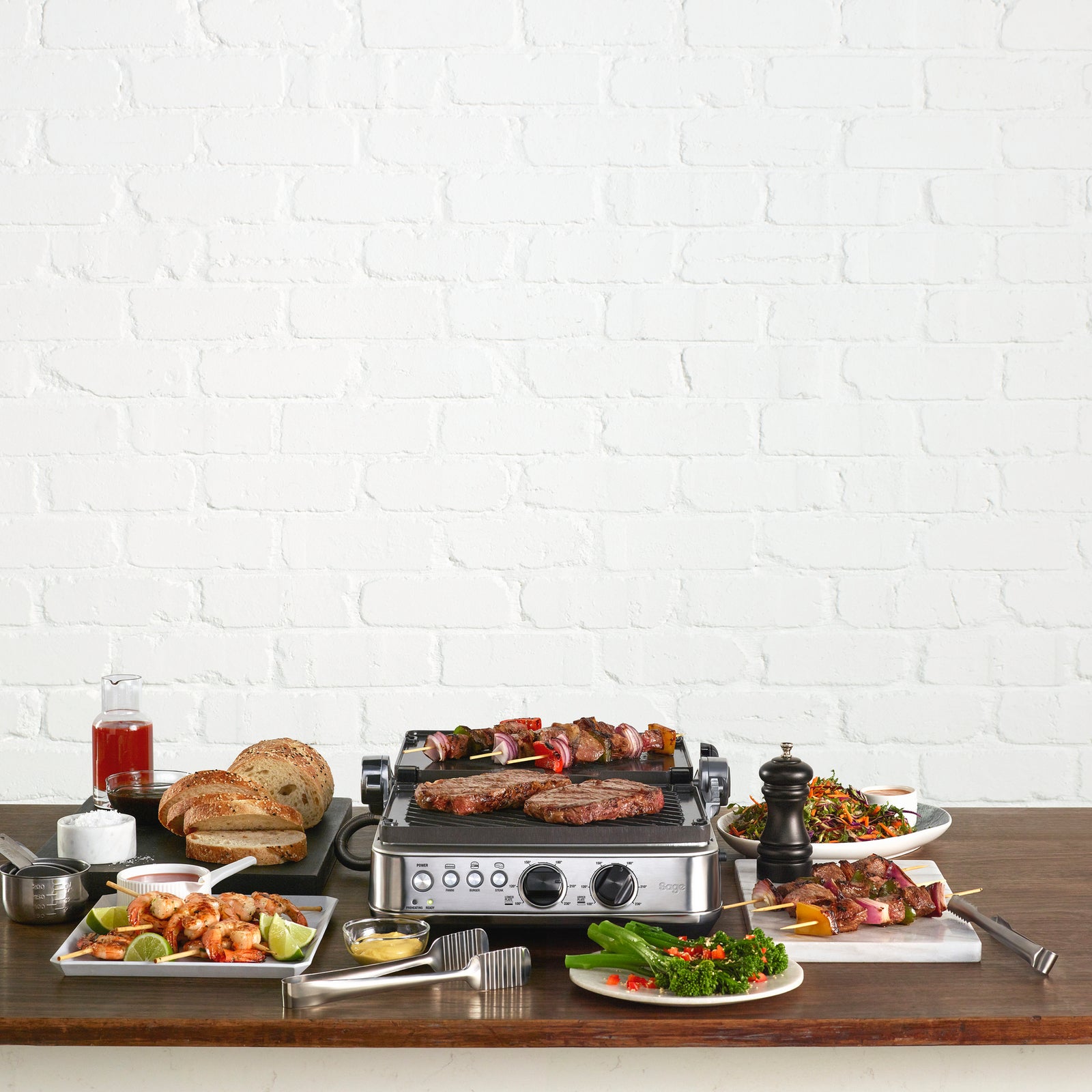 Sage SGR 700 BSS Grill Grill and sandwich maker Brushed Steel