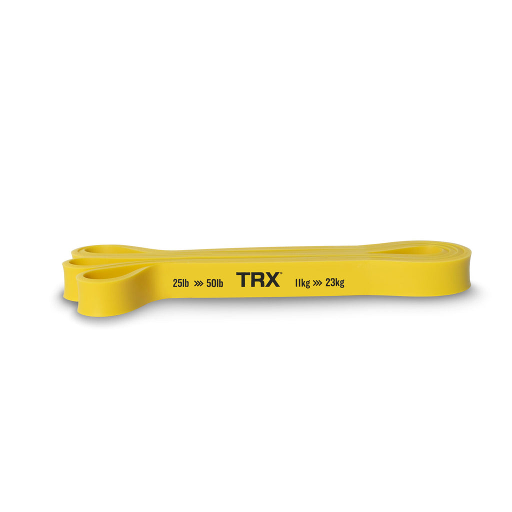 TRX Elastiske Modstandsbånd, 11-23 kg, X-Let Elastikbånd til træning Gul