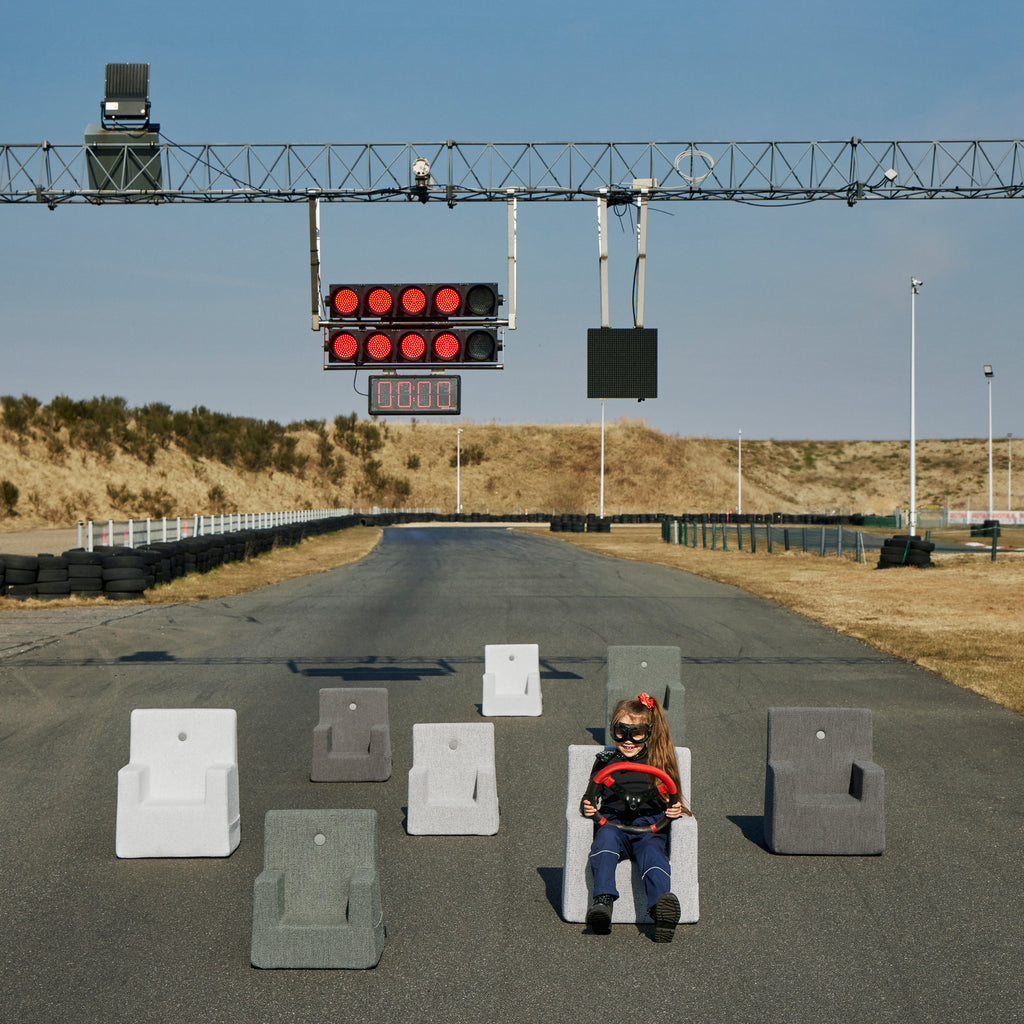 By KlipKlap KK Kids Chair XL Sand bouclé w. sand