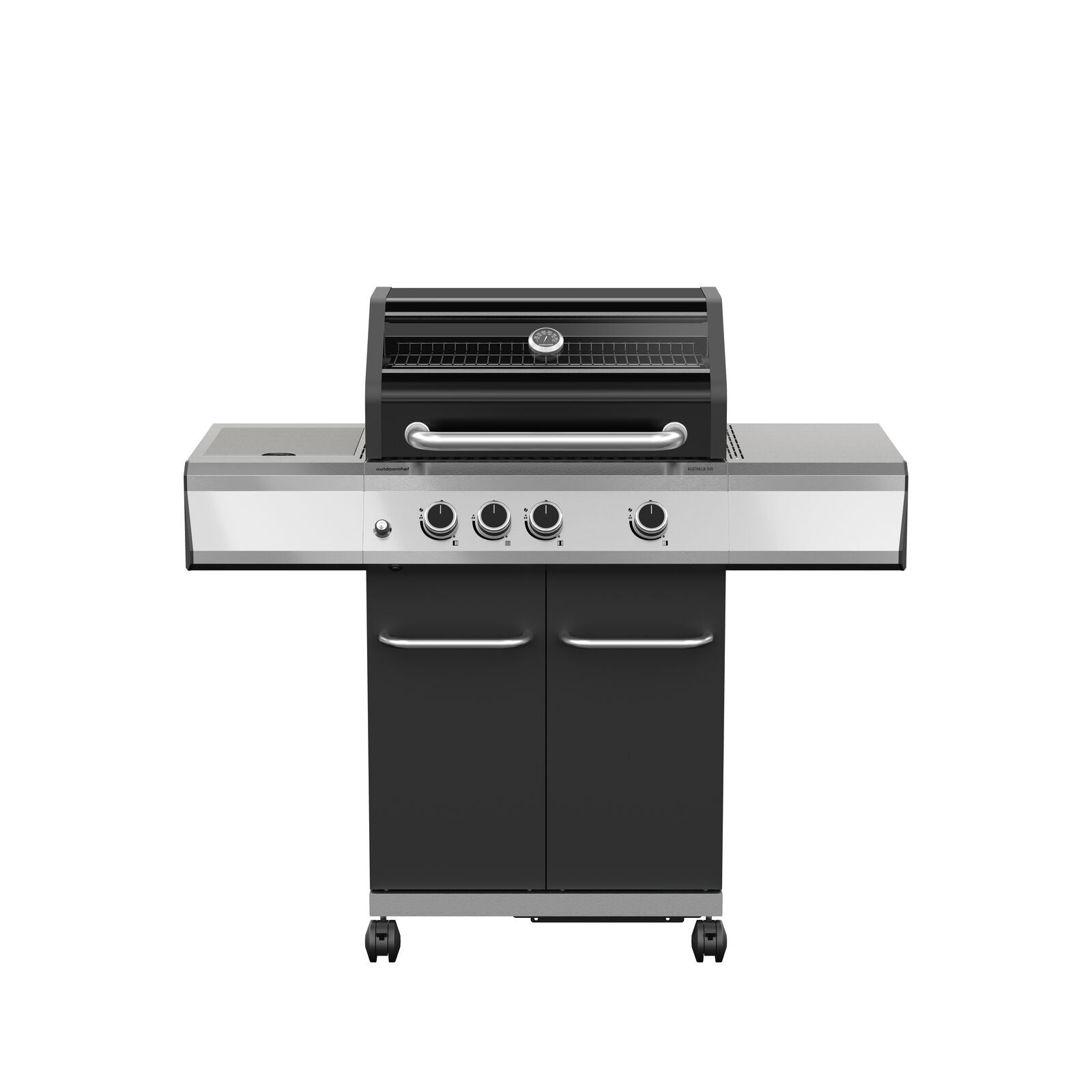 Outdoorchef AUSTRALIA EVO 335 30MBAR Gas BBQ Black Stainless Steel