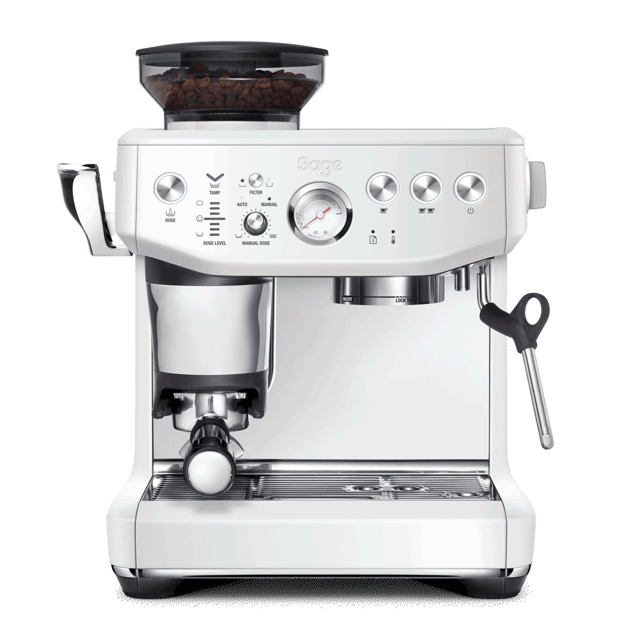 Sage SES 876 SST Espressomaskine Havsalt Hvid