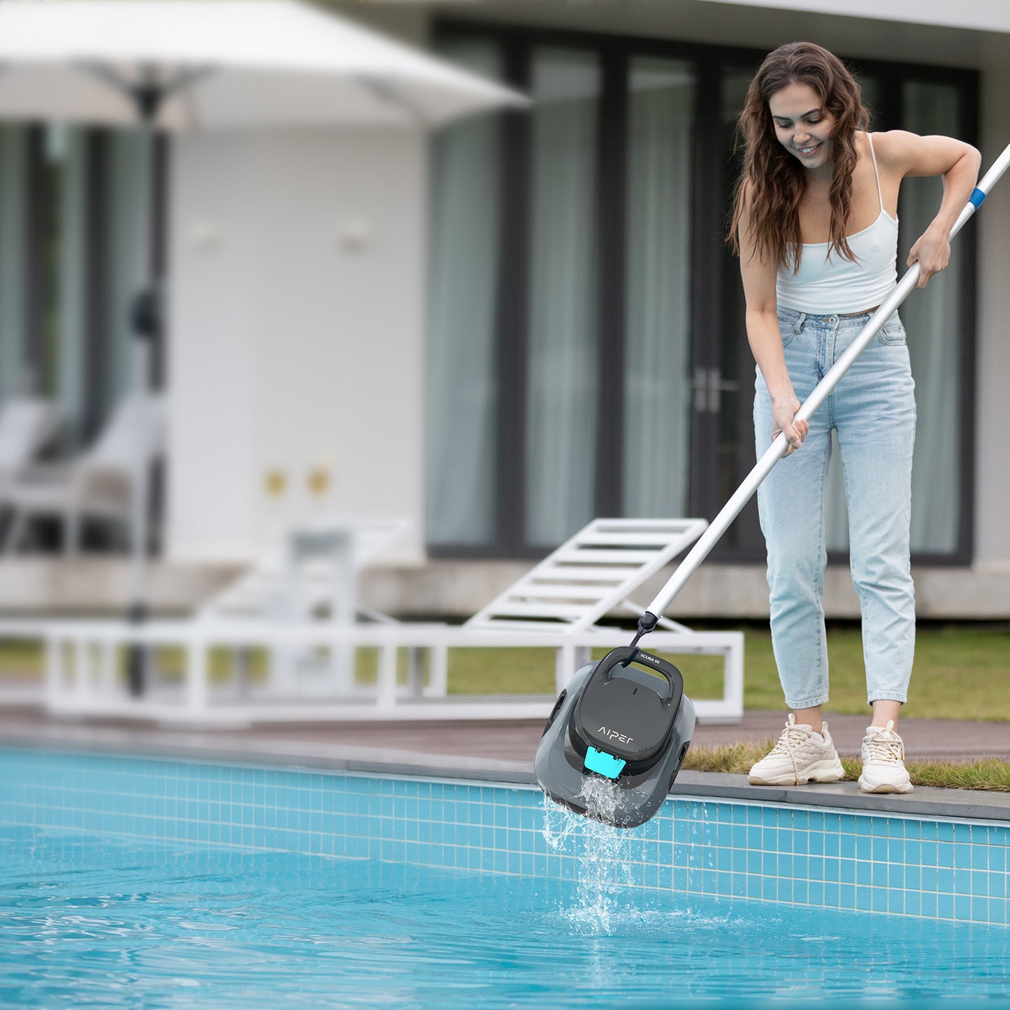 Aiper Scuba SE Trådløs poolrenser Grå