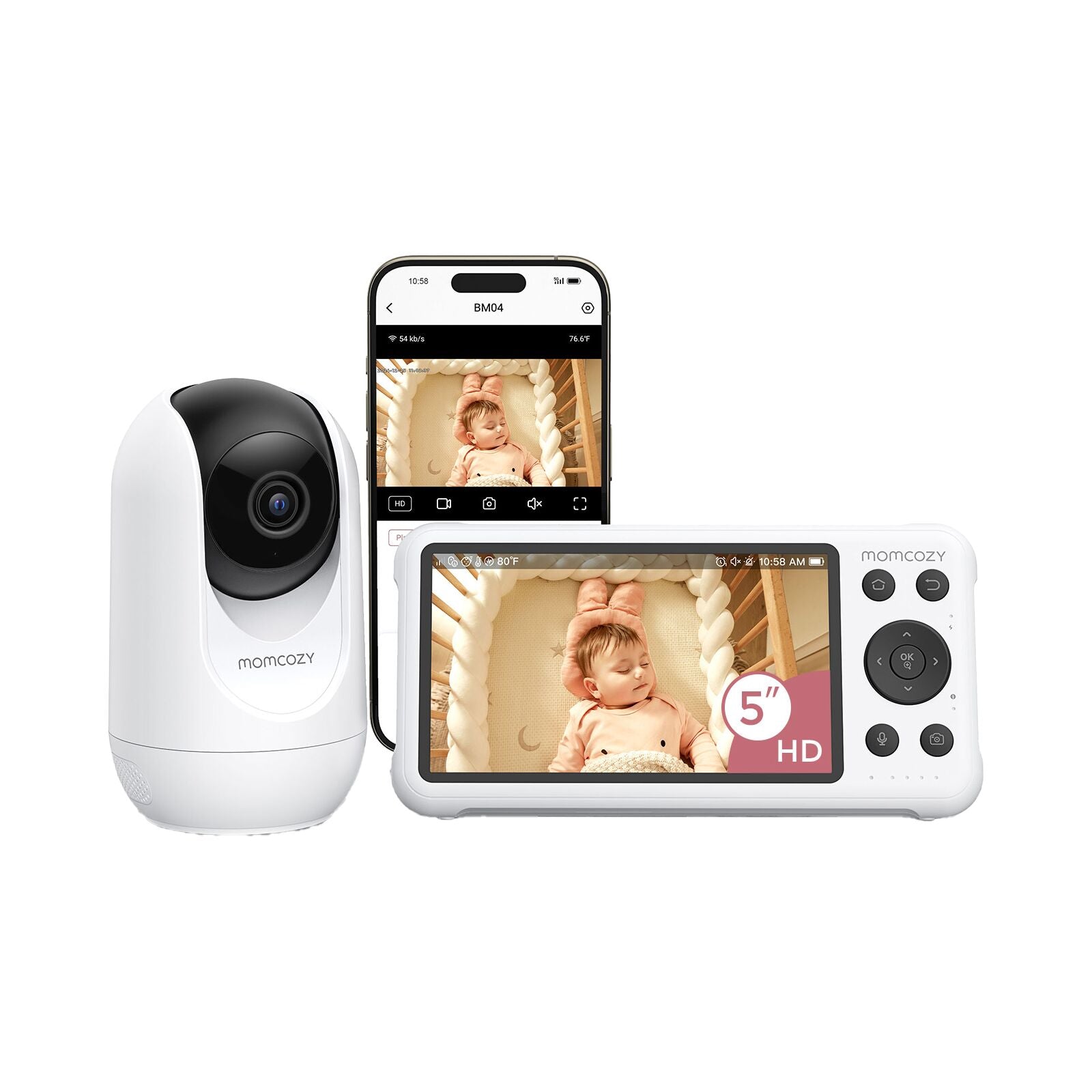 Momcozy BM04 Älykäs WiFi-videovauvamonitori