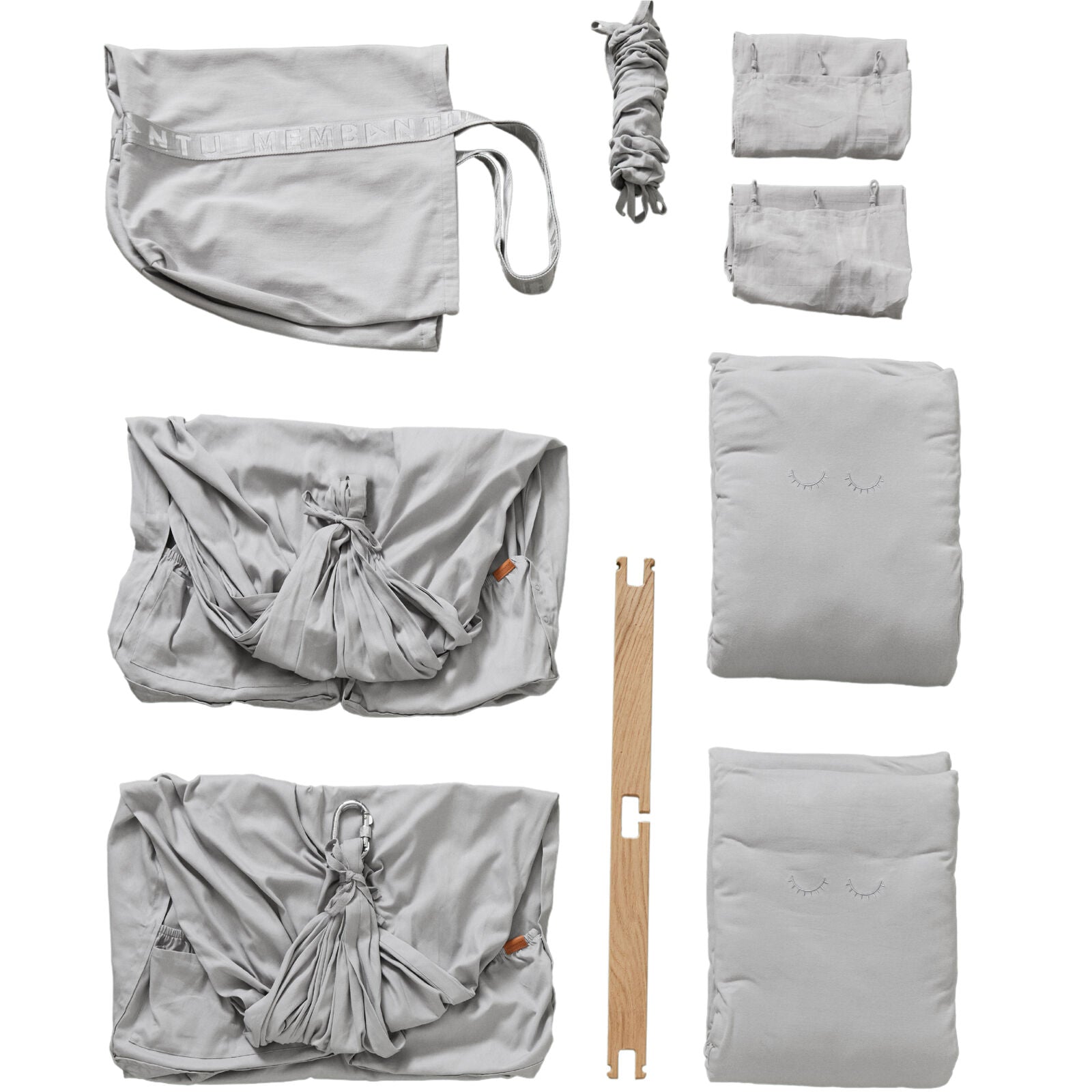 Membantu Premium Ekologisk Tvillinghängmatta Grå