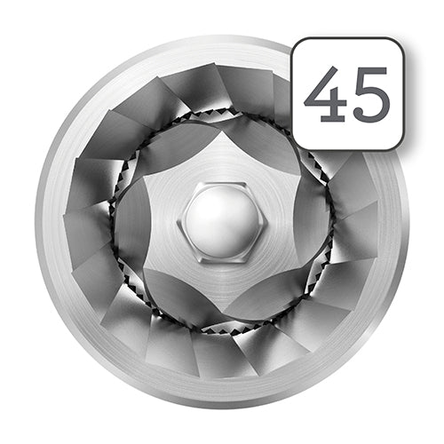 Automatisk kverning, dosering og tamping med integrert presisjonskvern med 45 innstillinger