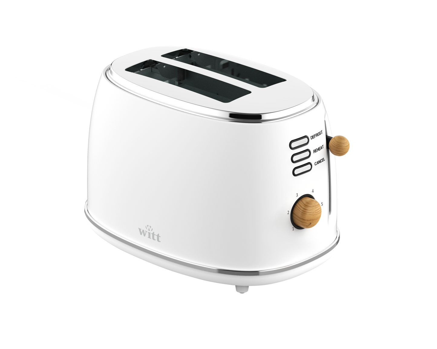 Witt Premium 2-slice Wood Toaster White