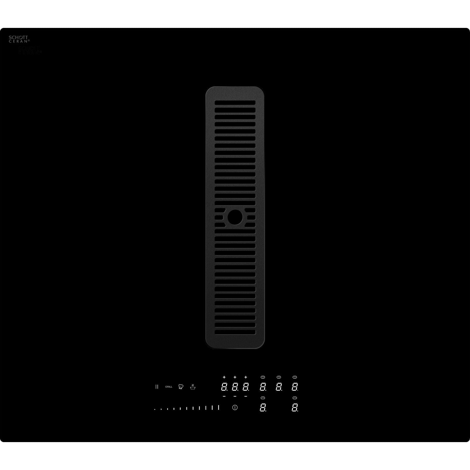 Witt Luna 60 W Emhætte i kogeplade Sort