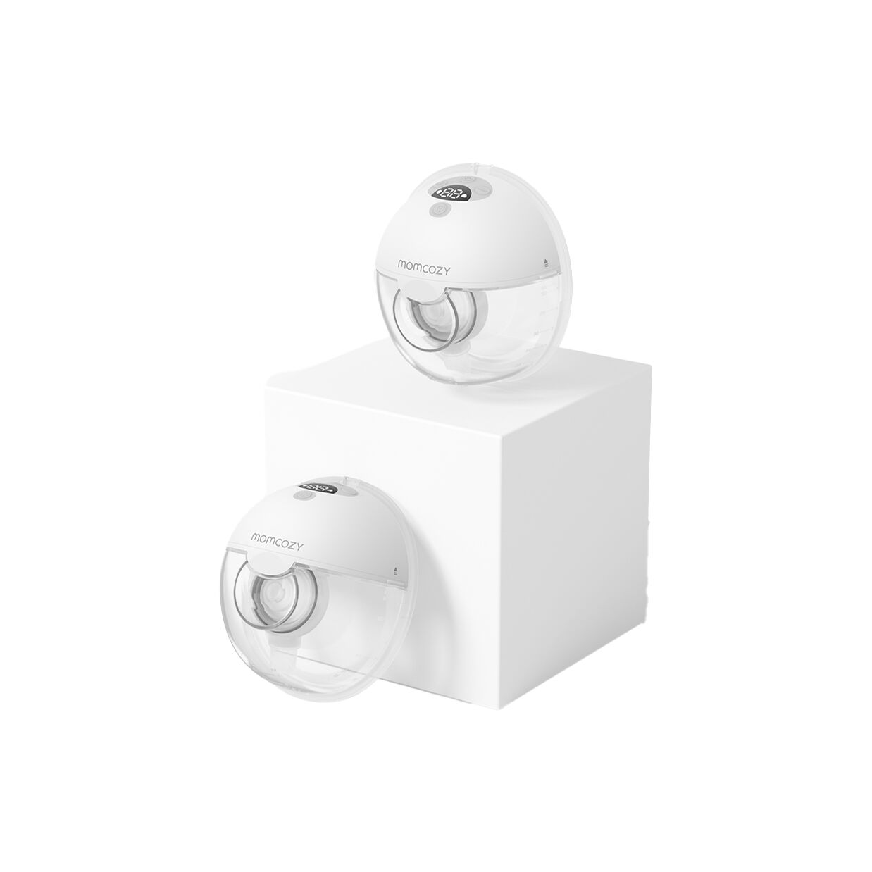 Momcozy M5 Dobbeltpakke Bærbar Brystpumpe Grå