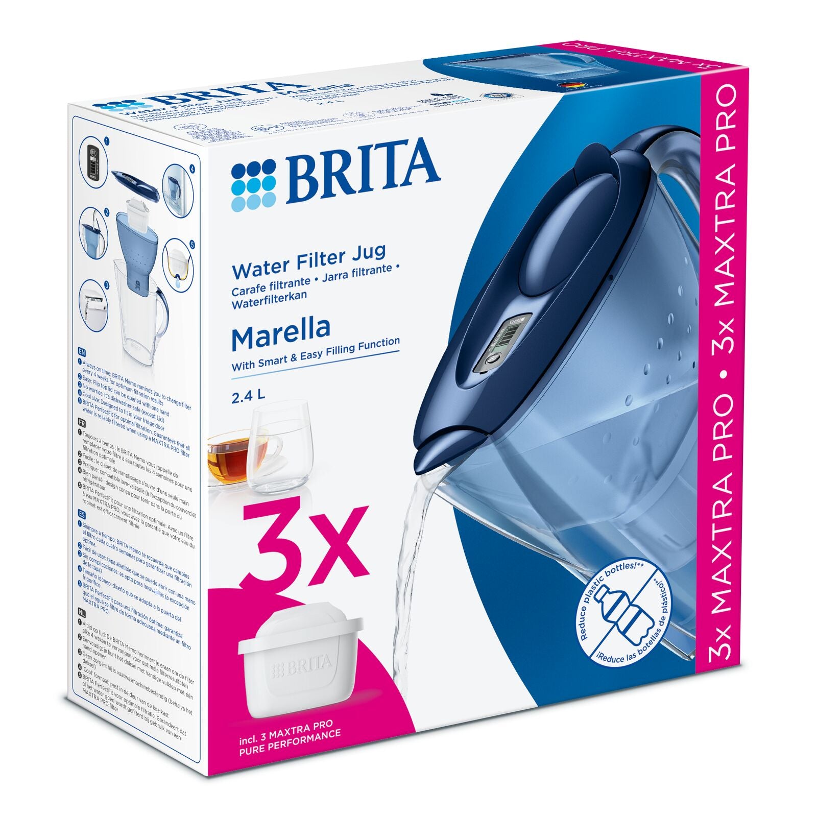 Brita Marella + 3 MXPro Bundle Blue