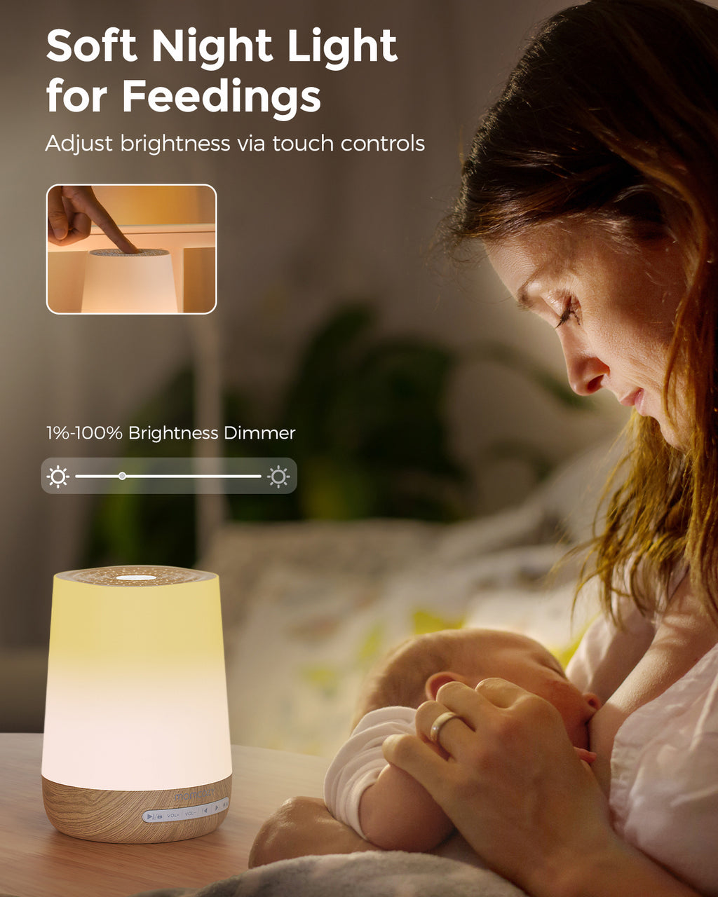 Momcozy Smart App Fjärrstyrd Babyljudmaskin